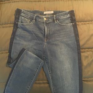 Athleta Tuxedo Stripe Skinny Jeans